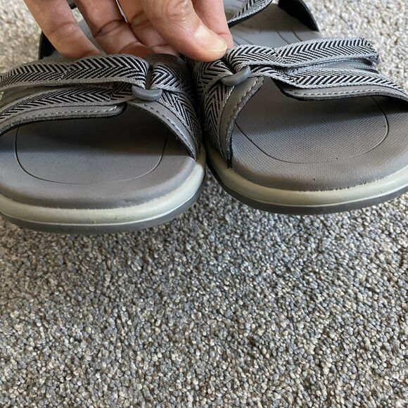 Orthofeet Lake Sandals 8.5W Gray Flat Strappy Orthopedic Comfort Adjustable - Picture 12 of 12